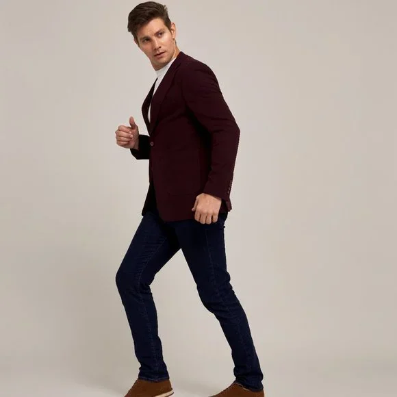 The Merlot Winter Slim Fit Blazer